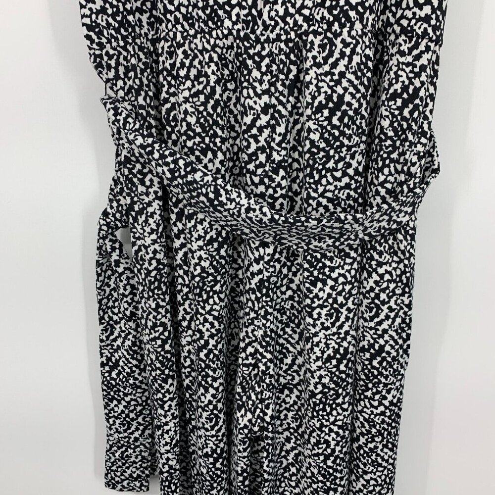 NY Collection Jumpsuit Black Printed Sleeveless V Neck NWT - Picture 11 of 13